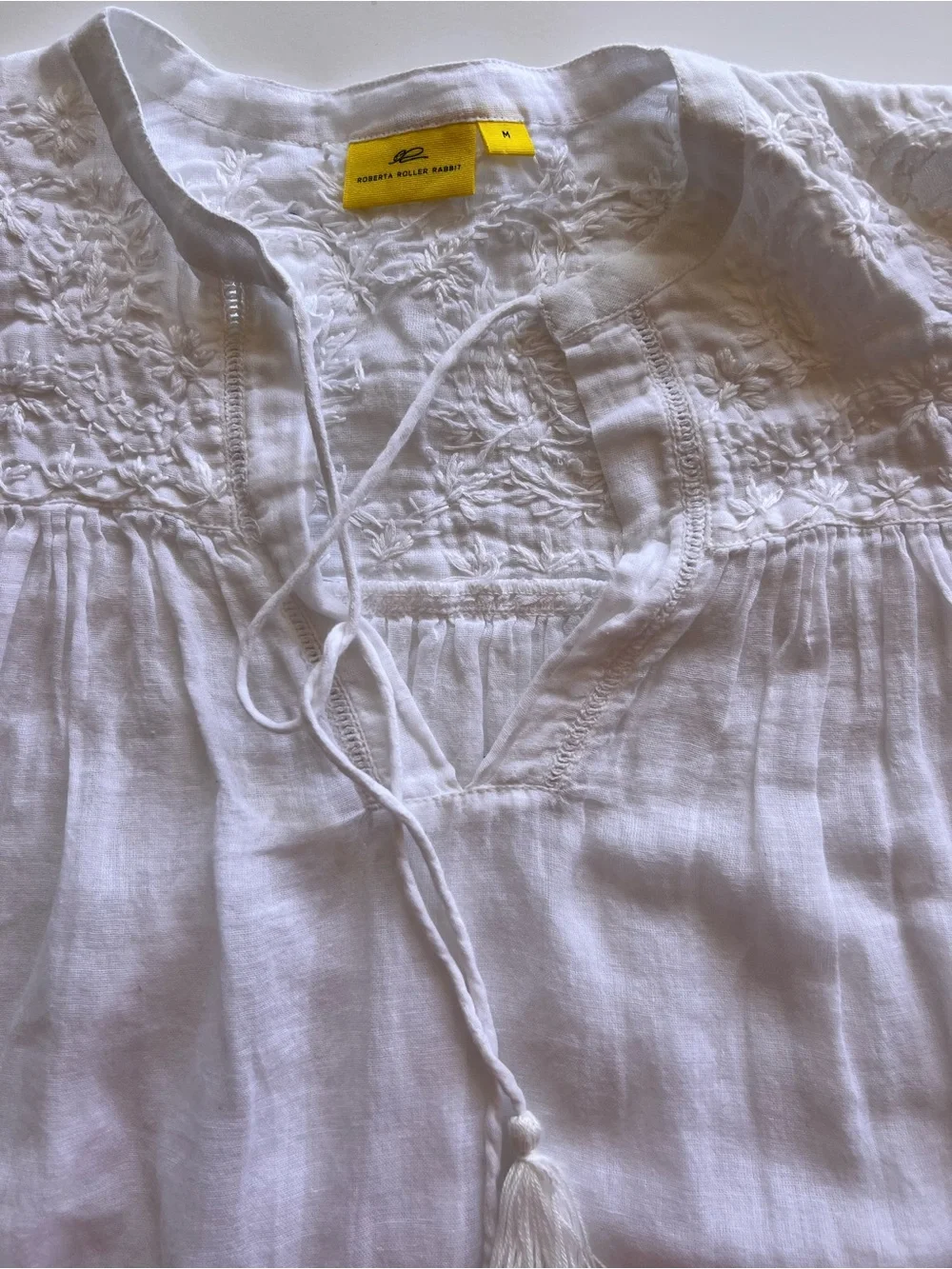 Roberta Roller Rabbit White Tassel Tunic